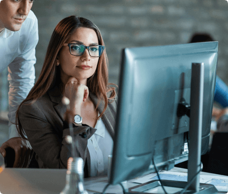 Professional team working on AI technology